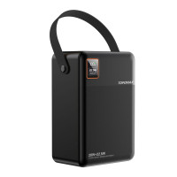 Портативний зарядний пристрій (Повербанк) Topomax Travel Series 80000mAh (4USB/Type-C/Micro/Lightning/22.5W)- чорний