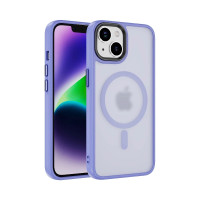 Чехол накладка Matte Color with Magsafe для iPhone 14 Pro- purple
