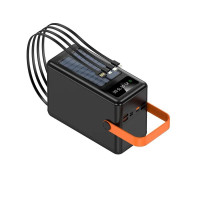 Портативное зарядное устройство (Повербанк) Big Box 120000mAh  + cable USB /Type-C/Lightning/Micro (4USB/Type-C/Micro/Lightning)- черный