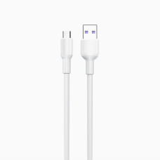 Кабель Aspor A080 Silicone USB – Micro 5A/1м- белый