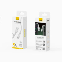 Кабель Aspor A080 Silicone USB – Micro 5A/1м- білий