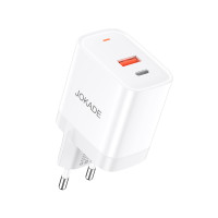 Сетевое зарядное устройство для Jokade JB081 (USB/USB-C/30W/QC3.0)- белый