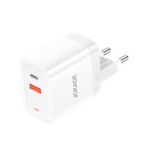 Сетевое зарядное устройство для Jokade JB081 (USB/USB-C/30W/QC3.0)- белый