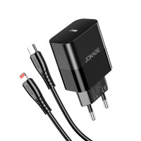 Мережевий зарядний пристрій Jokade JB073 (USB-C/30W) + кабель Type-C – Lightning- чорний