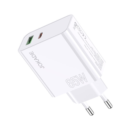 Мережевий зарядний пристрій Jokade JB045 (USB/USB-C/65W)- білий
