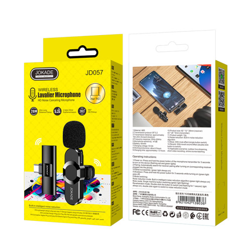 Беспроводной микрофон Jokade JD057 to Type-C connector- черный