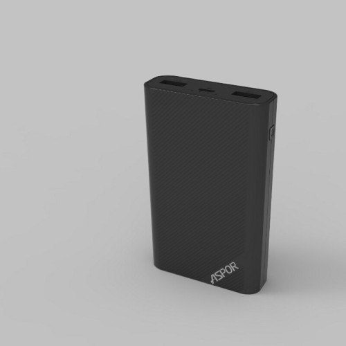 Портативний зарядний пристрій (Повербанк) Aspor A343 6000 mAh- чорний