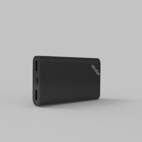 Портативний зарядний пристрій (Повербанк) Aspor A343 6000 mAh- чорний