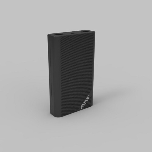 Портативний зарядний пристрій (Повербанк) Aspor A343 6000 mAh- чорний