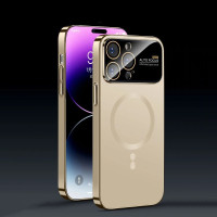 Чехол накладка Glass Slim Case with Magsafe для iPhone 13 Pro- golden