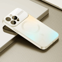 Чехол накладка Glass Slim Case with Magsafe для iPhone 13 Pro- golden