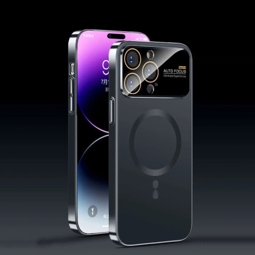 Чохол накладка Glass Slim Case with Magsafe для iPhone 14 Pro- black