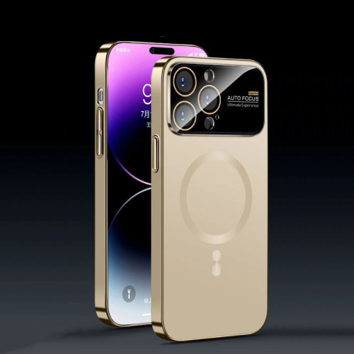 Чохол накладка Glass Slim Case with Magsafe для iPhone 14 Pro- golden