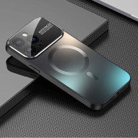 Чехол накладка Glass Slim Case with Magsafe для iPhone 15 Pro- black
