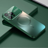 Чохол накладка Glass Slim Case with Magsafe для iPhone 16- green