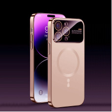 Чохол накладка Glass Slim Case with Magsafe для iPhone 16- pink