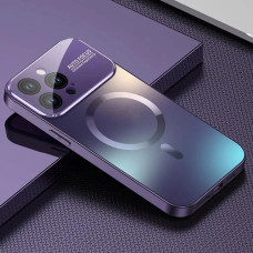 Чохол накладка Glass Slim Case with Magsafe для iPhone 16 Pro- purple
