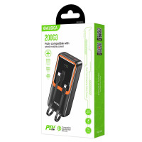 Портативний зарядний пристрій (Повербанк) Kakusiga KSC-1088 20000mAh (USB/2USB-C/22.5W)- чорний
