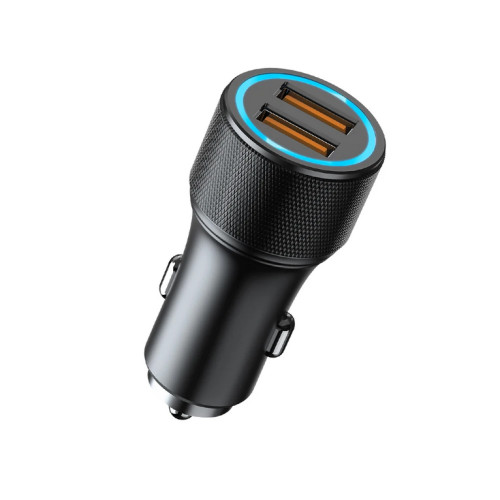 Автомобільний зарядний пристрій Aspor A905 (2USB/3A/36W)- графіт