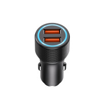 Автомобільний зарядний пристрій Aspor A905 (2USB/3A/36W)- графіт