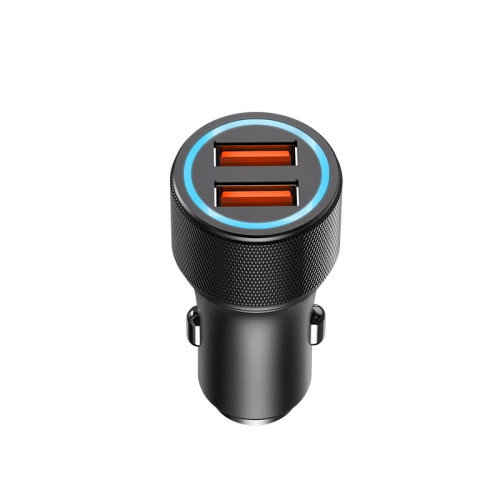 Автомобільний зарядний пристрій Aspor A905 (2USB/3A/36W)- графіт