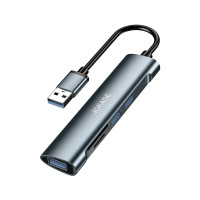 Багатофункціональний конвертер Jokade JC012 USB (USB 3.0*3 + SD + TF)- чорний