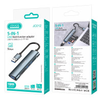 Багатофункціональний конвертер Jokade JC012 USB (USB 3.0*3 + SD + TF)- чорний