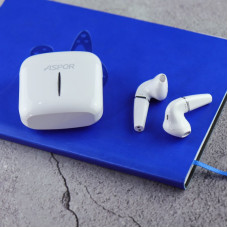 Bluetooth наушники Aspor A605 New Design- белый