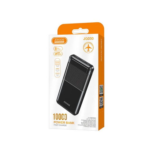 Портативний зарядний пристрій (Повербанк) Kakusiga JG030 10000mAh (2USB/Micro/USB-C/2A)- чорний