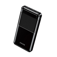 Портативний зарядний пристрій (Повербанк) Kakusiga JG030 10000mAh (2USB/Micro/USB-C/2A)- чорний