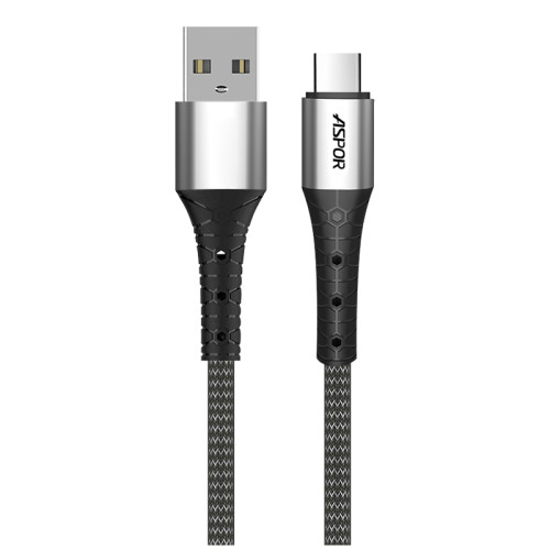 Кабель Aspor A193 USB – Type-C 2.4A/1м- серый