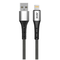 Кабель Aspor A192 USB – Lightning 2.4A/1м- сірий
