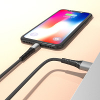 Кабель Aspor A192 USB – Lightning 2.4A/1м- сірий