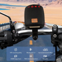 Bluetooth-колонка TG392 (радіо, велокріплення, IPX5)- чорний