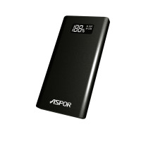 Портативний зарядний пристрій (Повербанк) Aspor A387S 10000 mAh- чорний