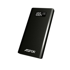 Портативний зарядний пристрій (Повербанк) Aspor A387S 10000 mAh- чорний