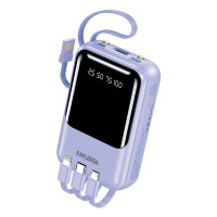 Портативний зарядний пристрій (Повербанк) Kakusiga KSC-1095 10000mAh (USB/Micro/USB-C/2A)- фіолетовий