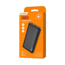 Портативний зарядний пристрій (Повербанк) Kakusiga KSC-1085 20000mAh (USB/2USB-C/Micro/2A)- чорний