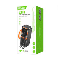 Портативний зарядний пристрій (Повербанк) Kakusiga KSC-1090 50000mAh (4USB/2USB-C/22.5W)- чорний