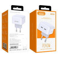 Сетевое зарядное устройство Jokade JB039 (2USB-C/40W) - белый