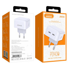 Мережевий зарядний пристрій Jokade JB039 (2USB-C/40W)- білий