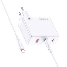 Мережевий зарядний пристрій Jokade JB060 (1USB/2USB-C/PD100W) + кабельType-C - Type-C -білий