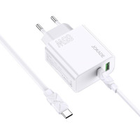 Сетевое зарядное устройство Jokade JB046 (USB/USB-C/65W) + кабель Type-C - Type-C- белый