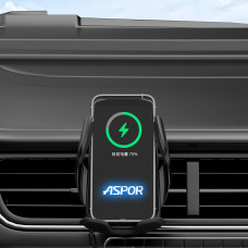 Автомобільний тримач з бездротовою зарядкою Aspor A536- чорний