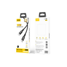 Кабель Aspor AC-21L Nylon Cable Type-C – Type-C 100W/2м- черный