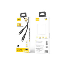 Кабель Aspor AC-22L Nylon Cable Type-C – Lightning 27W/2м- чорний