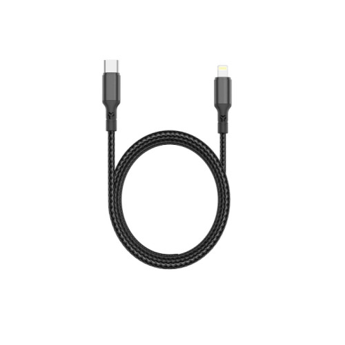 Кабель Aspor AC-22XL Nylon Cable Type-C – Lightning 27W/3м- черный