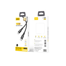 Кабель Aspor AC-21XL Nylon Cable Type-C - Type-C 100W/3м- черный