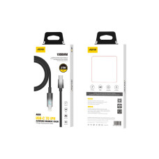 Кабель Aspor A088 Nylon Cable Wattage Display Type-C - Lightning 27W/1м- чорний