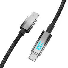 Кабель Aspor A089 Nylon Cable Wattage Display Type-C - Type-C 100W/1м- черный
